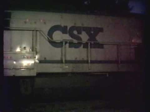 CSX U18B leading Q691 out of Spartanburg. (1990)