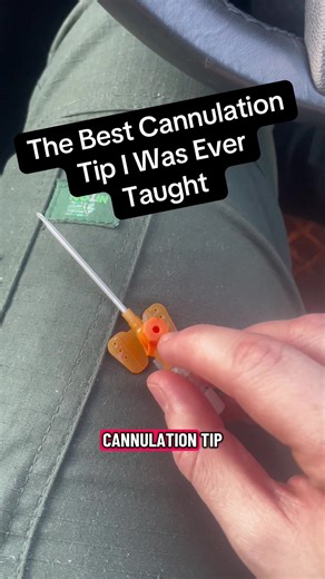 The Best Intravenous Cannulation Tip I Was Ever Taught #paramedic #studentparamedic #ambulance #emt #learnontiktok