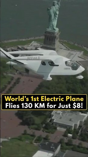 Beta's CX300 CTOL: First Electric Plane with 4 Passengers Flies 130 Kilometers for Only $8! #shorts
