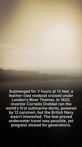 The first submarine was a leather-covered rowboat that debuted in 1620. | The History Archives