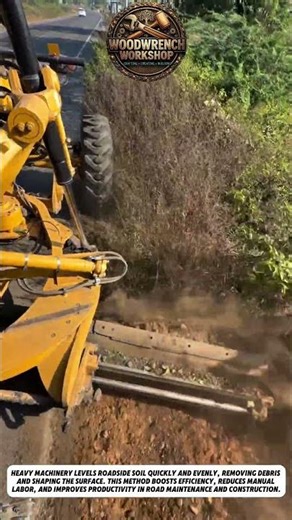 Roadside Soil Leveling with Heavy Equipment | Fast Grading Efficiency