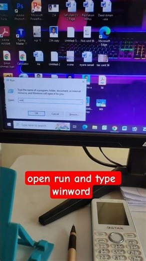 open Microsoft word shortcut using run command #computer #windows #shirtcut