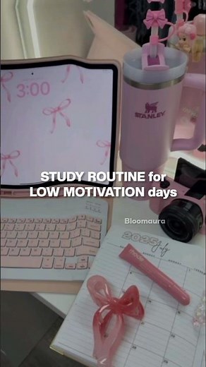 study routine for low motivation days