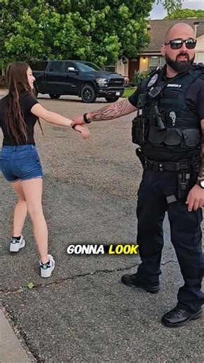 Cop Dad Accepts a Foot Chase Challenge from His Daughter #shorts
