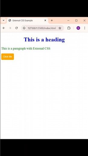 External CSS in HTML
