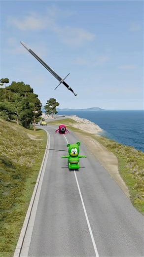 FUNNY AND CRAZY CARS VS SWORD IN BeamNG.Drive #beamngdrive #shorts #crash #trending #viral #usa #uk