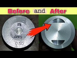 How to cut piston on lathe machine for valve clearance - Zimbiker