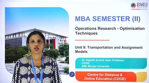 Unit 9.3 Transportation & Assignment Models