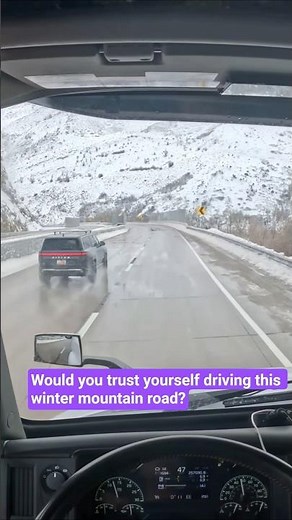 POV Truck Driving USA | Winter Mountain Curve with Real Traffic ❄️🚛 #shorts