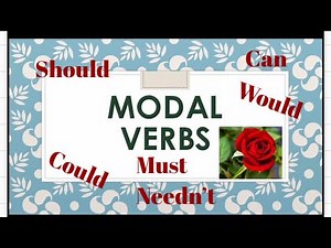 Modal Verbs, Class 4/5, English grammar, easiest way