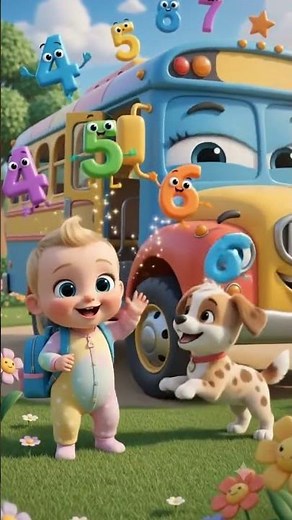 🚌 Aprenda os Números de 1 a 3 | O Ônibus Mágico dos Números 🌈 | Música Infantil