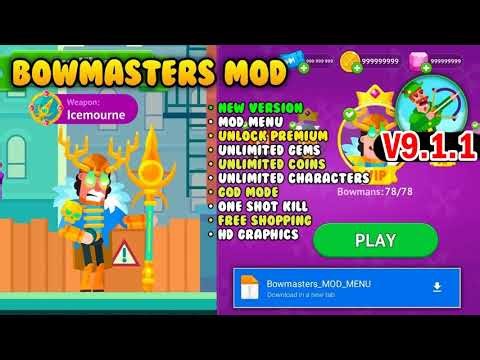 Bowmasters Mod APK - MOD MENU v9.1.1 - Latest Version - Unlimited Money - Unlock All Characters