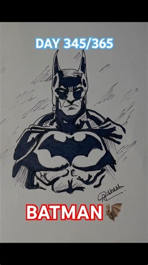 I made this easy BATMAN drawing that looks just insane! 😍 #batman #marvel #drawing #art