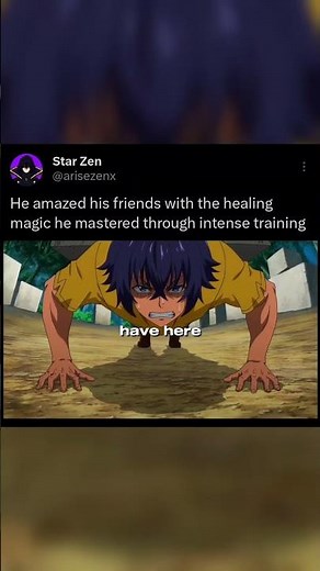 He amazed his friends with the healing magic he mastered through intense training 🙏