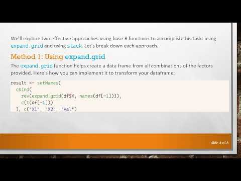 Transforming a Multi-Column Dataframe to Long Format with R