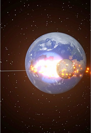 Exploring Earth-Moon Grazing Collision in Space Simulation