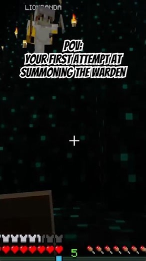 SUMMONING THE WARDEN 😱 part 1 #shorts #minecraft