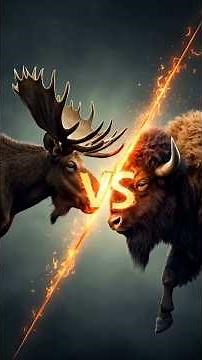 Moose vs. Bison – Forest Titans Collide!