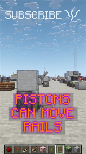 Master Pushing Minecart Tracks with Pistons in Minecraft