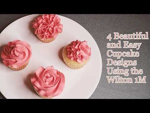 Cupcake Decorating Ideas For Beginners | Wilton 1M Piping Tip