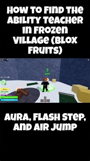 Fastest Way to Get Aura & Flash Step in Frozen Village (Blox Fruits Guide 2025) #roblox #shorts