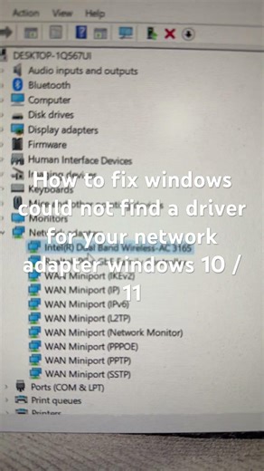 How to fix windows could not find a driver for your network adapter windows 10 / 11