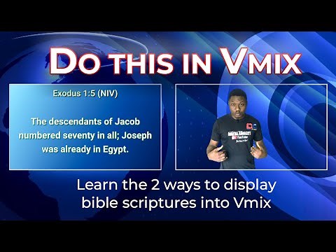 How to display bible scriptures into vmix