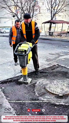 Stamper Rammer Incredible Machine For Asphalt Compaction