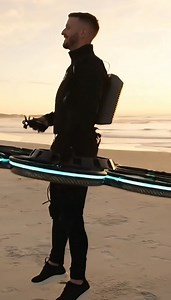 Experience the future of personal flight! 🚀 This incredible waist-mounted drone lets one person soar effortlessly into the sky. With six powerful propellers circling the waist, a sleek battery pack on the back, and full control in hand, flying has never felt so natural. Watch as the pilot takes off smoothly, hovers in mid-air, and glides forward — completely amazed by how easy and stable the flight feels. This is what freedom looks like! ✈️🔥 half way into video show persons pov view while flyi