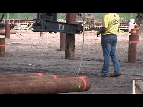 Driving Piles for a Building Foundation