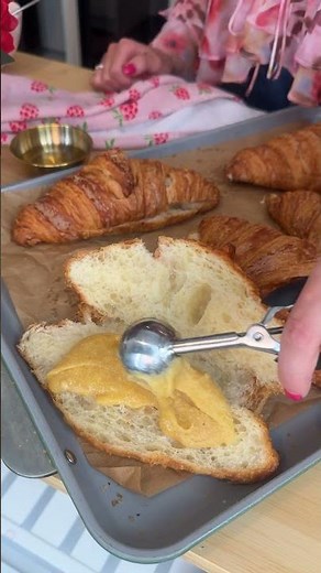 the easiest almond croissants 🥐 This is hands down my favorite way to use up day old croissants