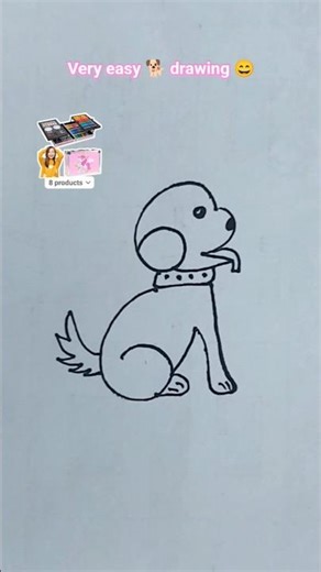 dog drawing easy/ how to draw a dog step by step/ easy drawing ideas for beginners #easydrawing #art