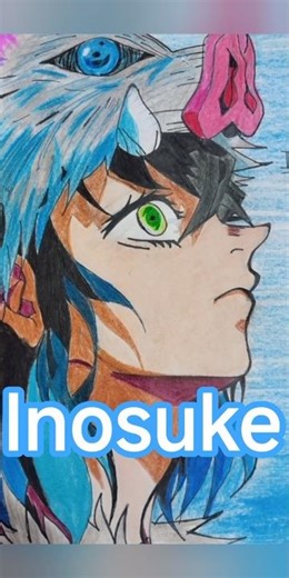 How to draw Inosuke very easy🔥🔥🔥#shorts #drawing