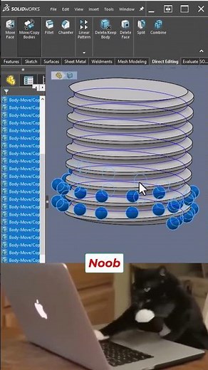 Solidworks Mettalic Balls Pattern Technique