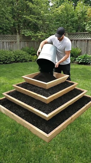 Look what he built in the backyard with wood that was heading to the trash😲