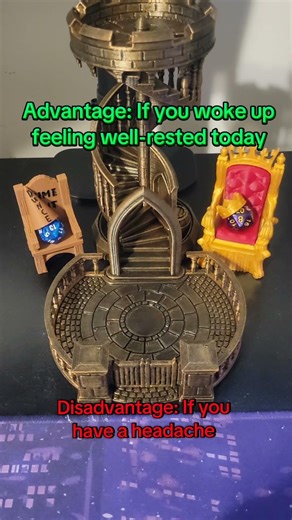 Advantage = high number. Disadvantage = lowest number. #dnd #dice #diceagainstice #Monday