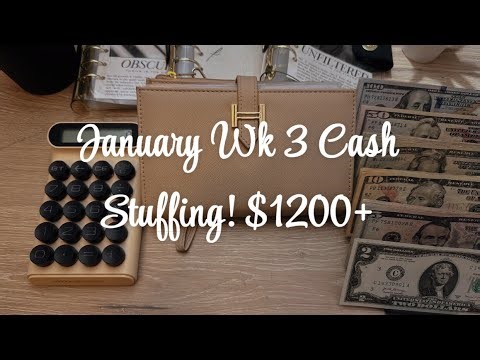 January Week 3 Cash Stuffing! | $1200+ | Cash Envelope System
