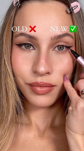 8.9M views · 14K reactions | FOLLOW FOR MORE MAKEUP TIPS 懶 old vs new eyeliner techniques ✨ using @toofaced better than s3x eyeliner (pr) 﫶 #eyelinertutorial #makeuphacks #makeup #makeuptutorial #eyeliner #makeuptips #makeupchallenge #makeupreels #makeupvideos | letiziamarcondes | Facebook