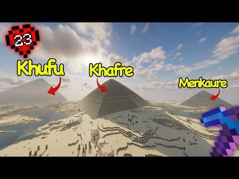 Building The Pyramids Of Giza TO SCALE In Hardcore Minecraft!