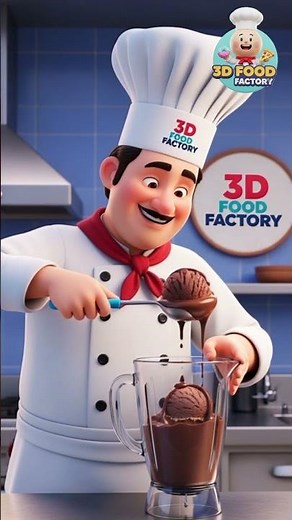 3D Cartoon Chocolate Milkshake – Thick & Creamy!