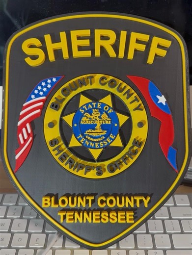 Blount County, TN Sheriff’s Office Patch 3D Printed - Etsy UK