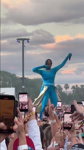 M.I.A. performs “Paper Planes” during MAJOR LAZER ’s set at Coachella 2026