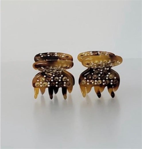 Elegant Small Crystal French Hair Claw — Luxury Mini Barrette for Women - Etsy