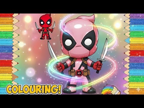 Cute Deadpool Colouring for Kids | Easy Superhero Drawing & Colouring UK