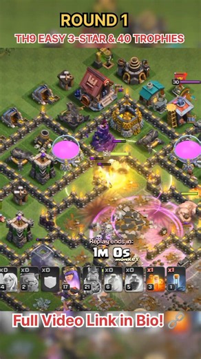 TH9 Easy 3 Star Strategy | Round 1 🏆 #ClashOfClans