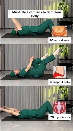 3 Must-Do Exercises to Slim Your Belly Fast | Burn Belly Fat & Tighten Your Core #viral #homeworkout