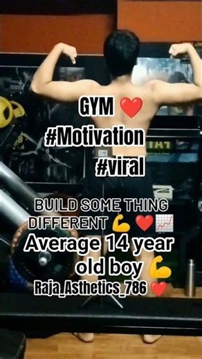 Average 14 year old boy ❤️ GYM#motivation #viral🔥 #trending#youtubeshorts 💪‪@Raja_Asthetics_786_Official‬