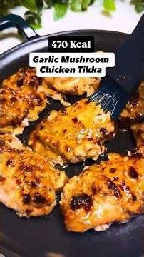 Creamy Garlic Mushroom Chicken Tikka🍗The TASTIEST High-Protein Tikka I’ve Ever Had! #airfryer