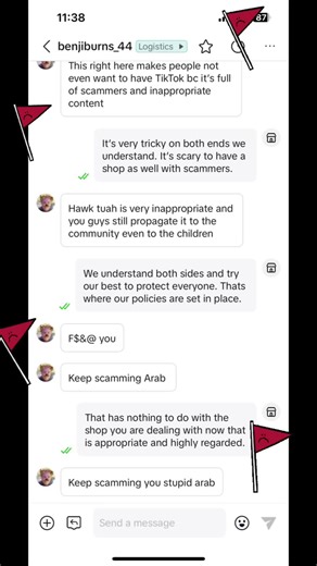Tik Tok shops beware of this awful, unkind, rude, racist! He tried scamming me but I won! Save yourself a headache and refuse any order that comes in from him! He tried to hurt the integrity and ratings of my shop!! #harassment #beware #horriblecustomers #redflag #redflags #rudecustomer #racist #scammeralert #scammerpayback #bully #bullyingawareness #smallbusiness #smallbusinesscheck #smallbusinessowner #smallbusinessbeware