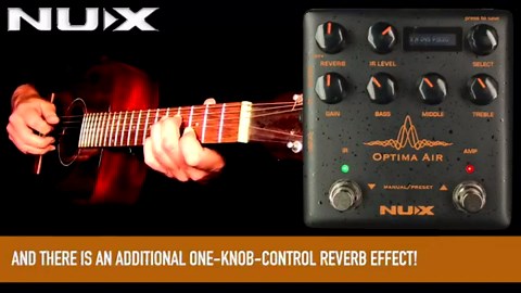 NUX Optima Air Dual-Switch Acoustic Guitar Simulator with a Preamp,IR Loader, Capturing Mode
